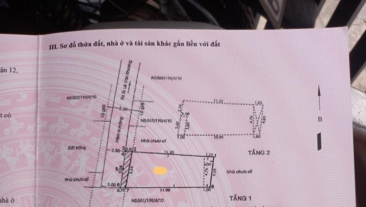 Bán nhà Lê Văn Khương Q12, 65m2, 1 lầu, ngang 5.58m, Đ. 3m giá chỉ 4.x tỷ